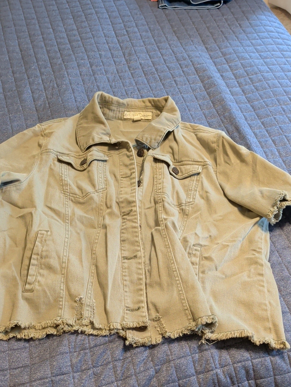 Frayed Hem Women's Utility Jacket